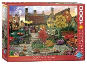 پازل طرح نقاشی 1000 تکه یوروگرافیکس Eurographics طرح زندگی در شهر قدیمی Old Town Living