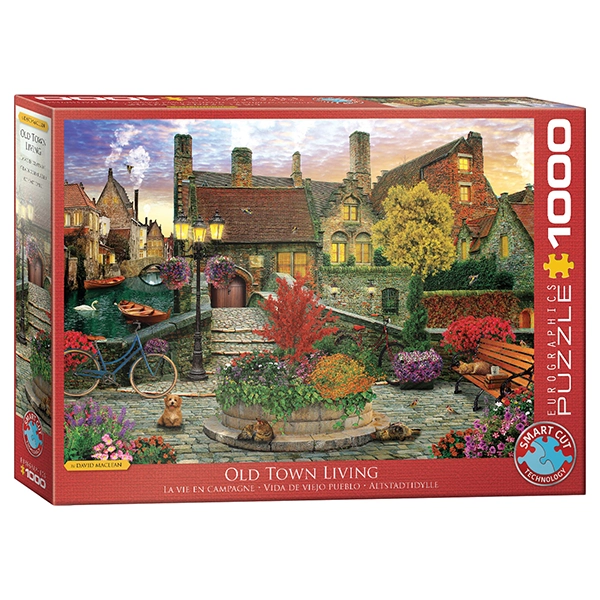 پازل طرح نقاشی 1000 تکه یوروگرافیکس Eurographics طرح زندگی در شهر قدیمی Old Town Living
