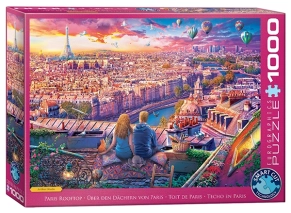 پازل 1000 تکه یوروگرافیکس Eurographics طرح پشت بام پاریس Paris Rooftop