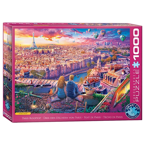 پازل 1000 تکه یوروگرافیکس Eurographics طرح پشت بام پاریس Paris Rooftop