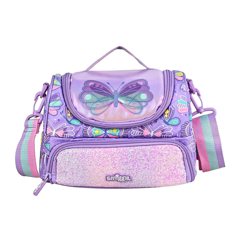 کیف غذا 2 طبقه اسمیگل Smiggle طرح پروانه بنفش
