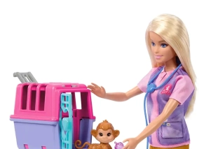 عروسک barbie امدادگر حیوانات