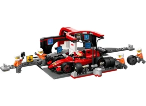 لگو سیتی مدل 60445 پیت‌استاپ و گروه مکانیک با ماشین فرمول یک فراری 6