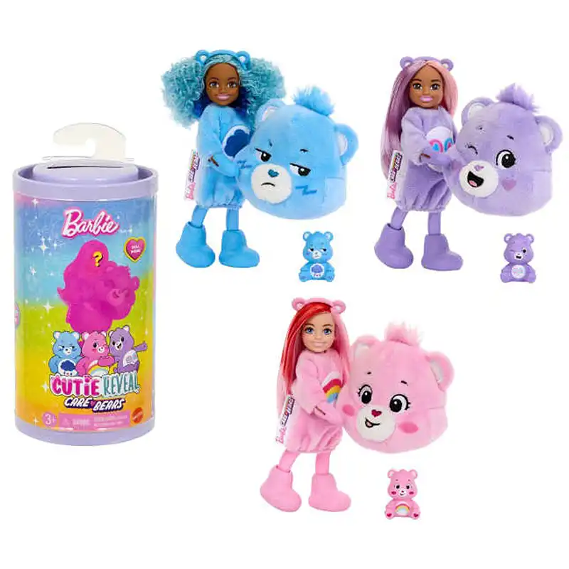  عروسک‌ باربی سوپرایزی چلسی با لباس خرسی از سری Barbie Cutie Reveal Care Bears Series