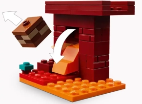 لگو ماینکرفت مدل 21266 نبرد گدازه‌ای ندر،