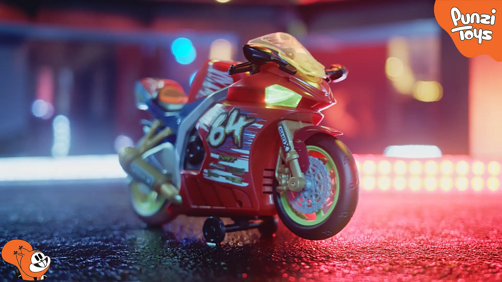 موتورسیکلت اسباب بازی NIKKO مدل Wheelie Bikes-Nitro Race Bike