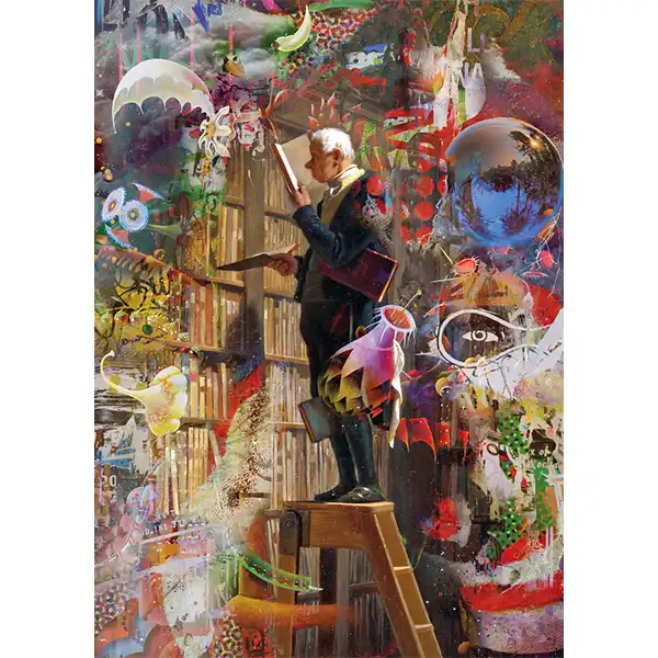 پازل 1000 تکه هیه طرح کرم کتاب 1