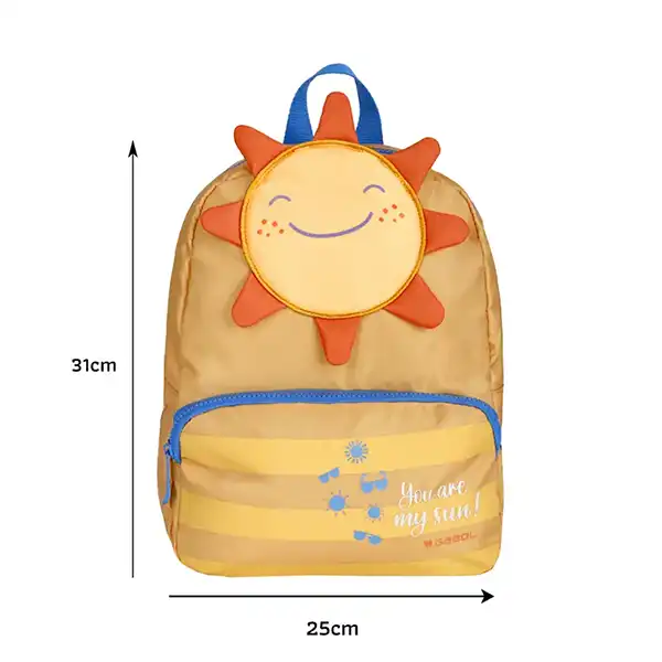 سایز کوله پشتی مهد کودک گابل Gabol مدل SUN SKY