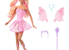 عروسک باربی بالدار همراه با عصای جادویی و اکسسوری