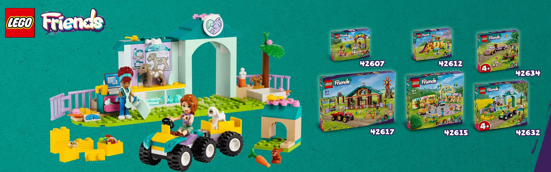 بنر اصلی Lego Friends مدل 42632 با نام Farm animal clinic