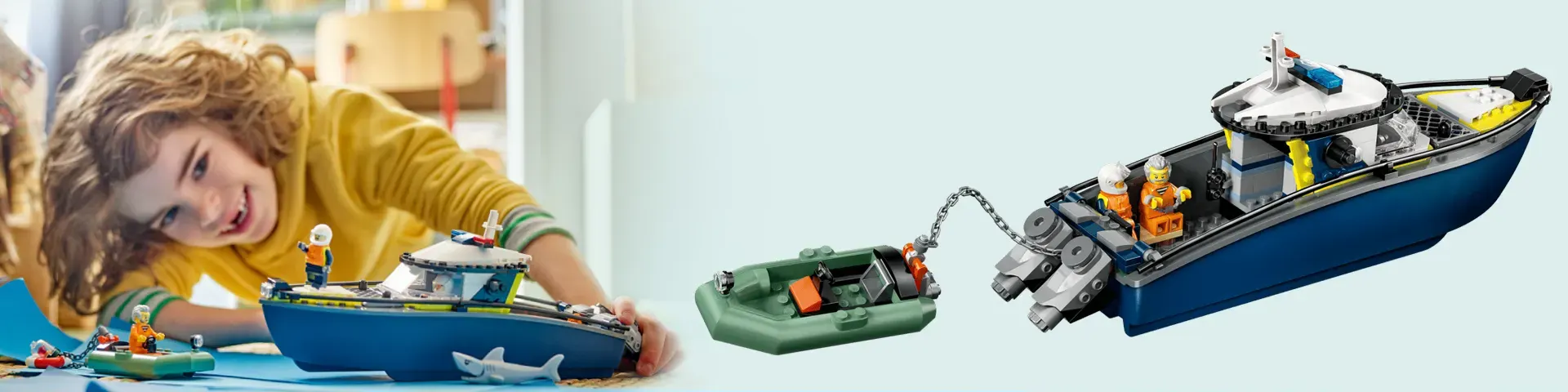 بنر اصلی Lego City Police Boats Float Chase