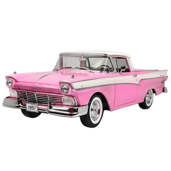 ماکت 1957 فورد رانچرو صورتی سفید مقیاس 1:18