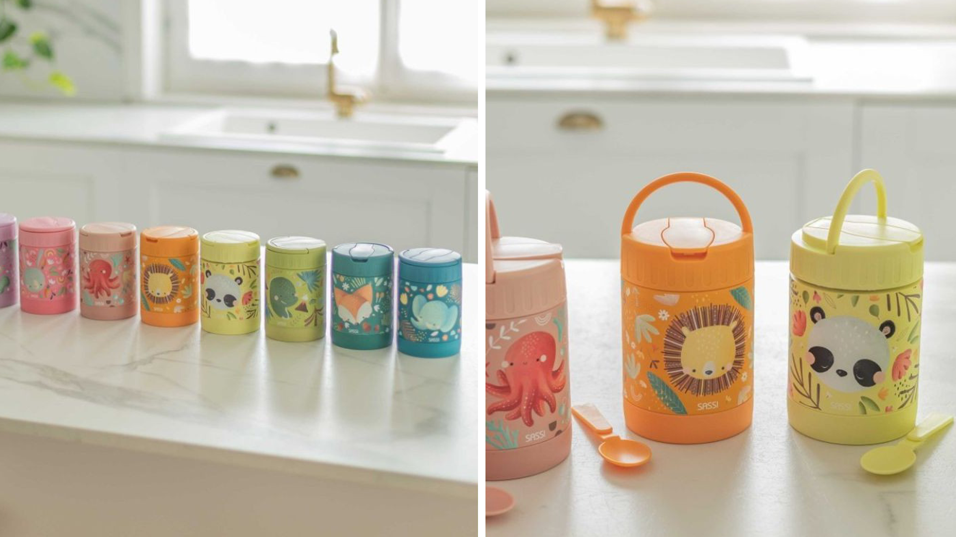 بنر دسکتاپ Sassi Baby Food Flask Chompy the lion