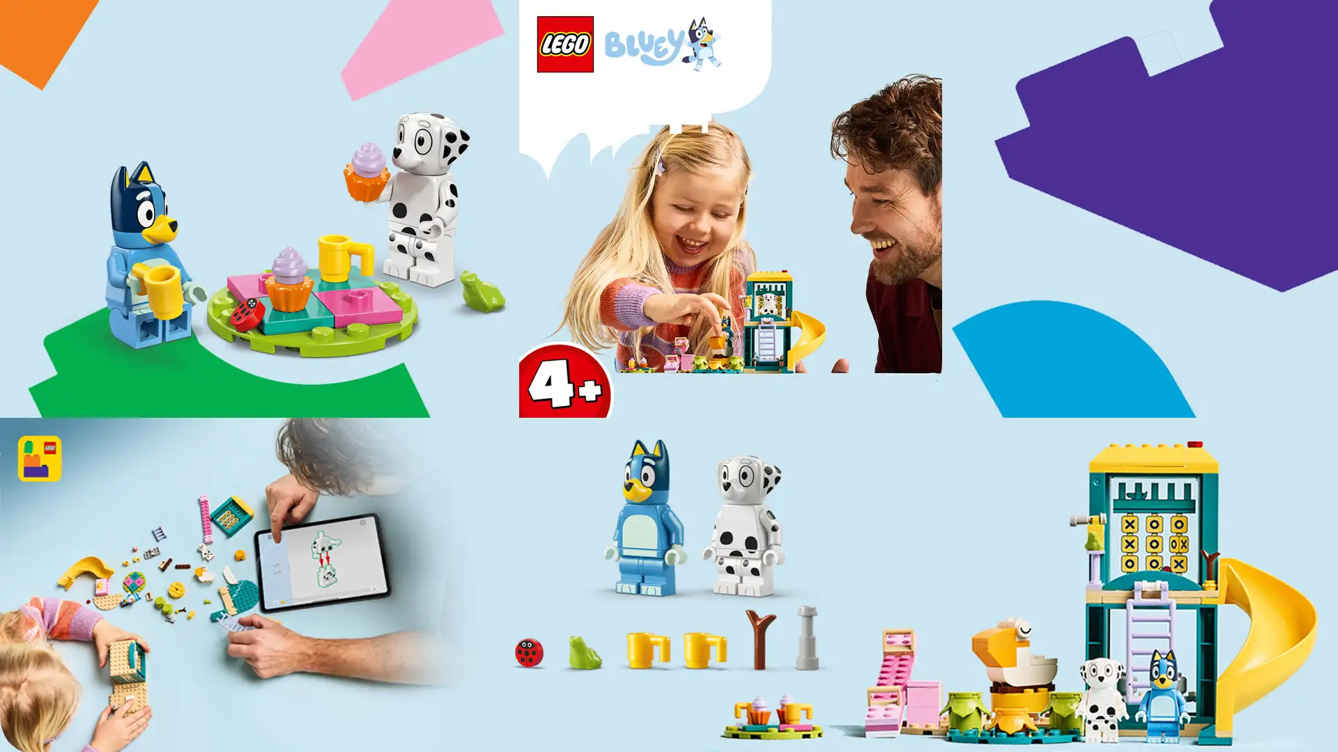 بنر دسکتاپ Lego bluey 11201 ساخت آسان با lego builder