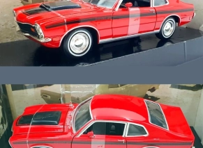 بنر ماکت ماشین فلزی موتورمکس Motormax مدل 1:24 1971 Mercury Comet GT