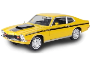 عکس ماکت ماشین فلزی موتورمکس Motormax مدل 1:24 1971 Mercury Comet GT زرد
