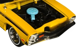 کاپوت و موتور ماکت ماشین فلزی موتورمکس Motormax مدل 1:24 1971 Mercury Comet GT زرد