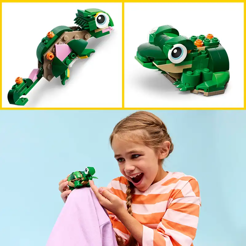 زوایای مختلف LEGO Creator Turtle with a Water Lily Flower 31377
