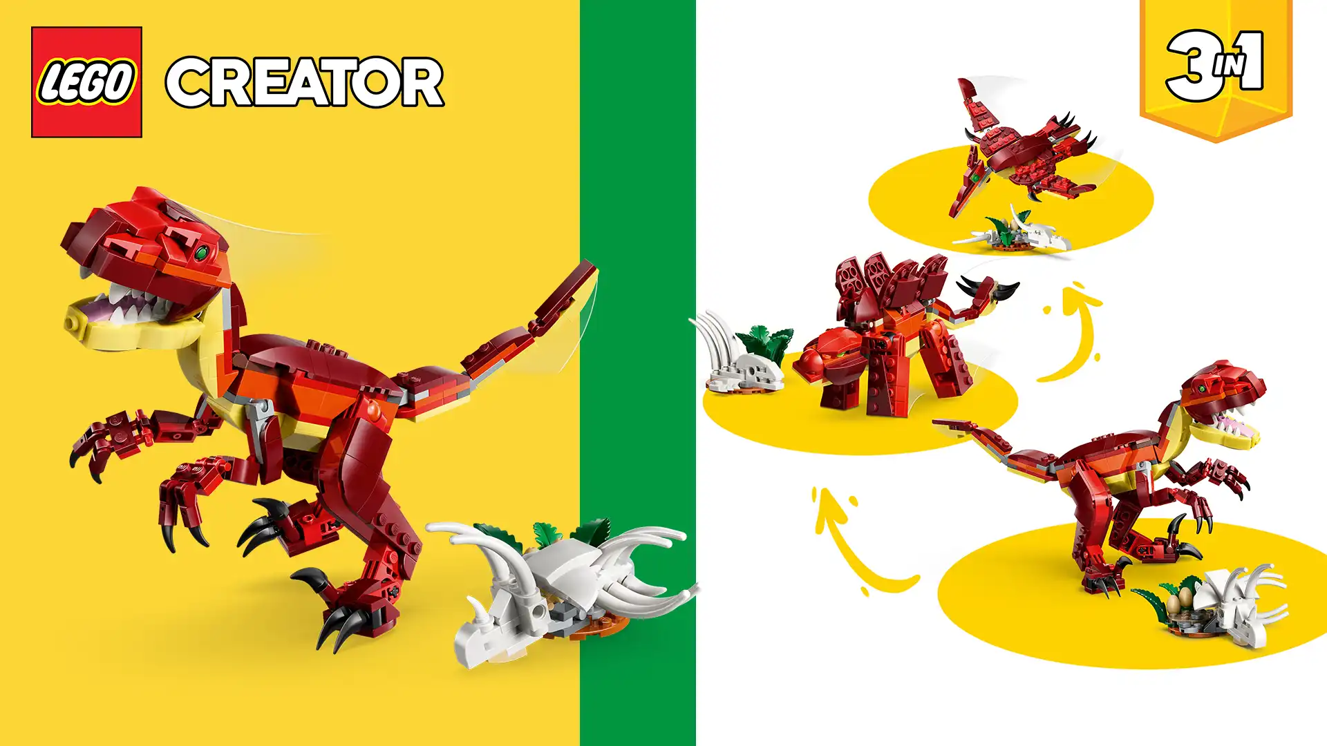LEGO Creator Fierce Dinosaur banner 31379