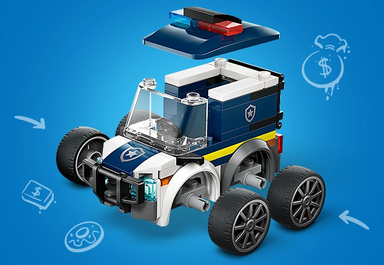 عکس کامیون پلیس باحال Lego City Police Truck