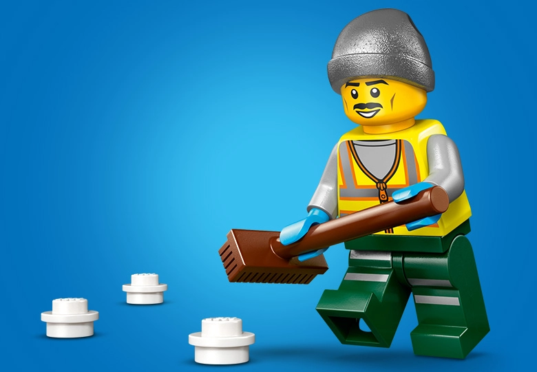 عکس مینی فیگور راننده LEGO City Snowplow 60490