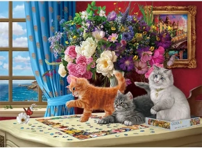 تصویر کامل پازل Puzzling Cats