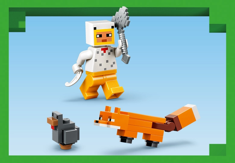 عکس فراری دادن روباه LEGO Minecraft Chicken Farm 21585