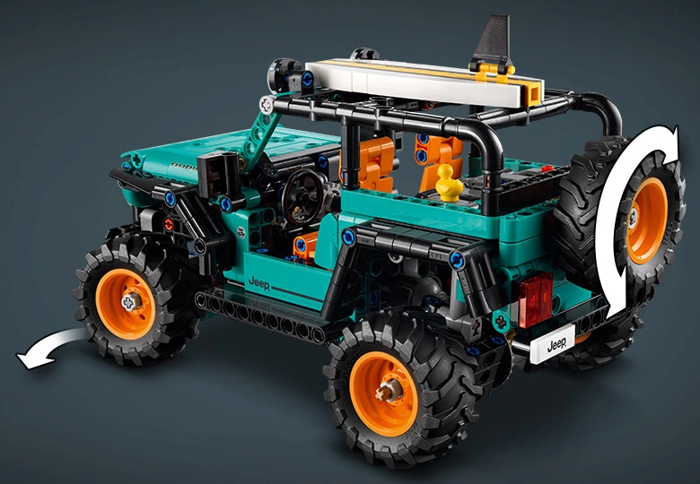 فرمان واقعی LEGO Technic Jeep Wrangler Rubicon