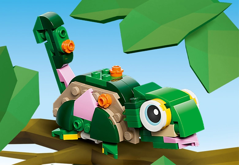 عکس آفتاب پرست LEGO Creator Turtle with a Water Lily Flower