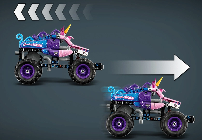 عکس مکانیزم عقبکش LEGO Technic Monster Jam Sparkle Smash Pull-Back 42220