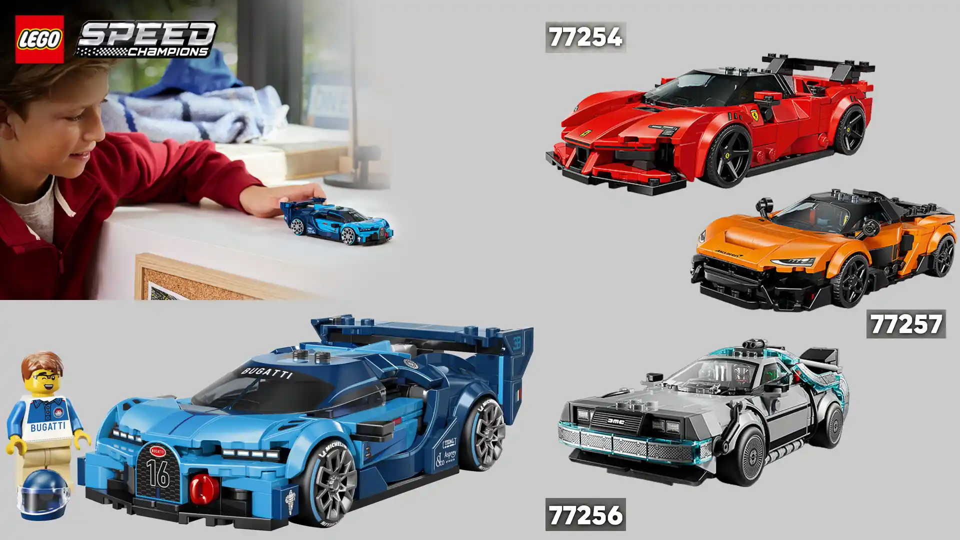 بنر دسکتاپ LEGO SPEED Champions Bugatti Vision Gran Turismo
