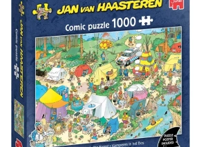 خرید پازل 1000 تکه Jan van Haasteren جامبو طرح کمپینگ در جنگل