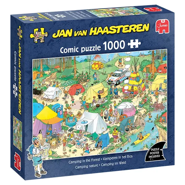 خرید پازل 1000 تکه Jan van Haasteren جامبو طرح کمپینگ در جنگل