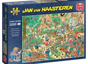 خریدپازل 2000 تکه Jan van Haasteren جامبو طرح باغ شگفتانگیز پروانهها