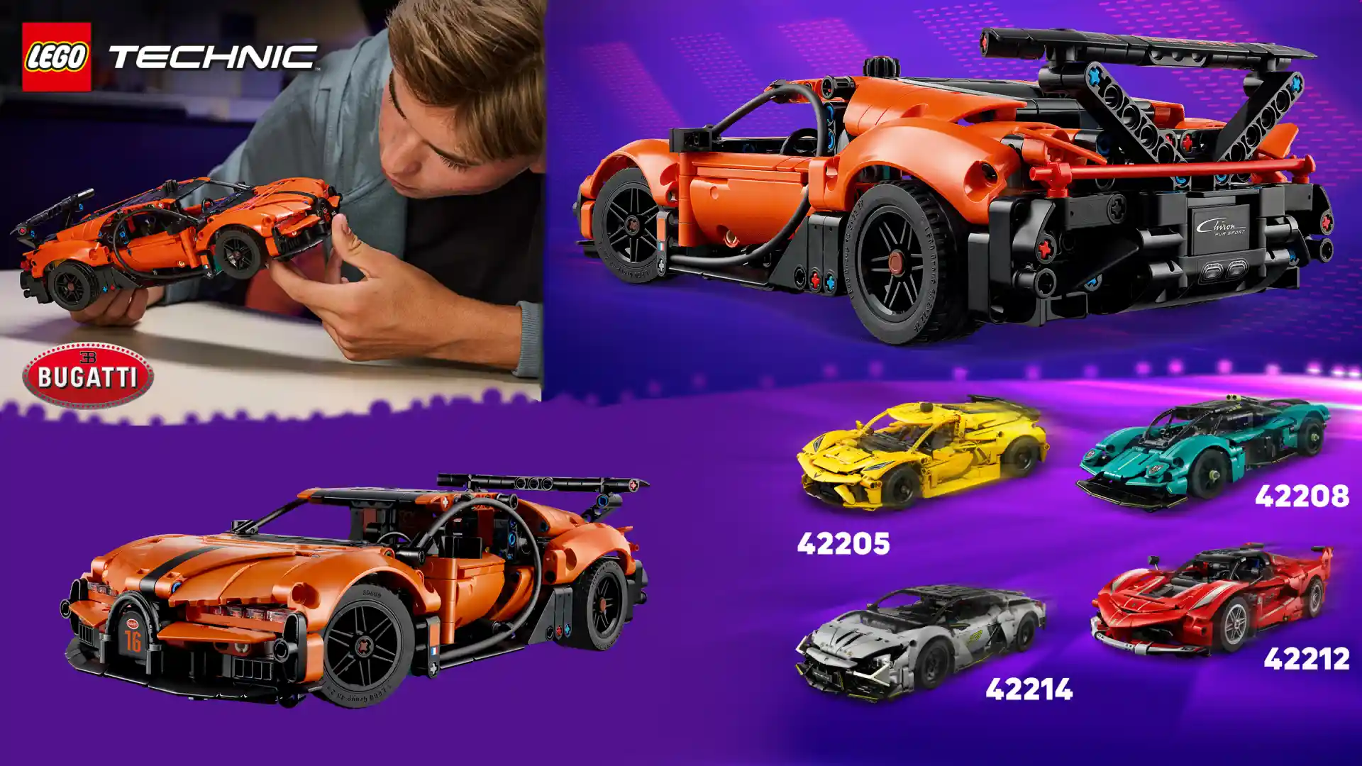 بنر اصلی دسکتاپ LEGO Technic Bugatti Chiron Pur Sport