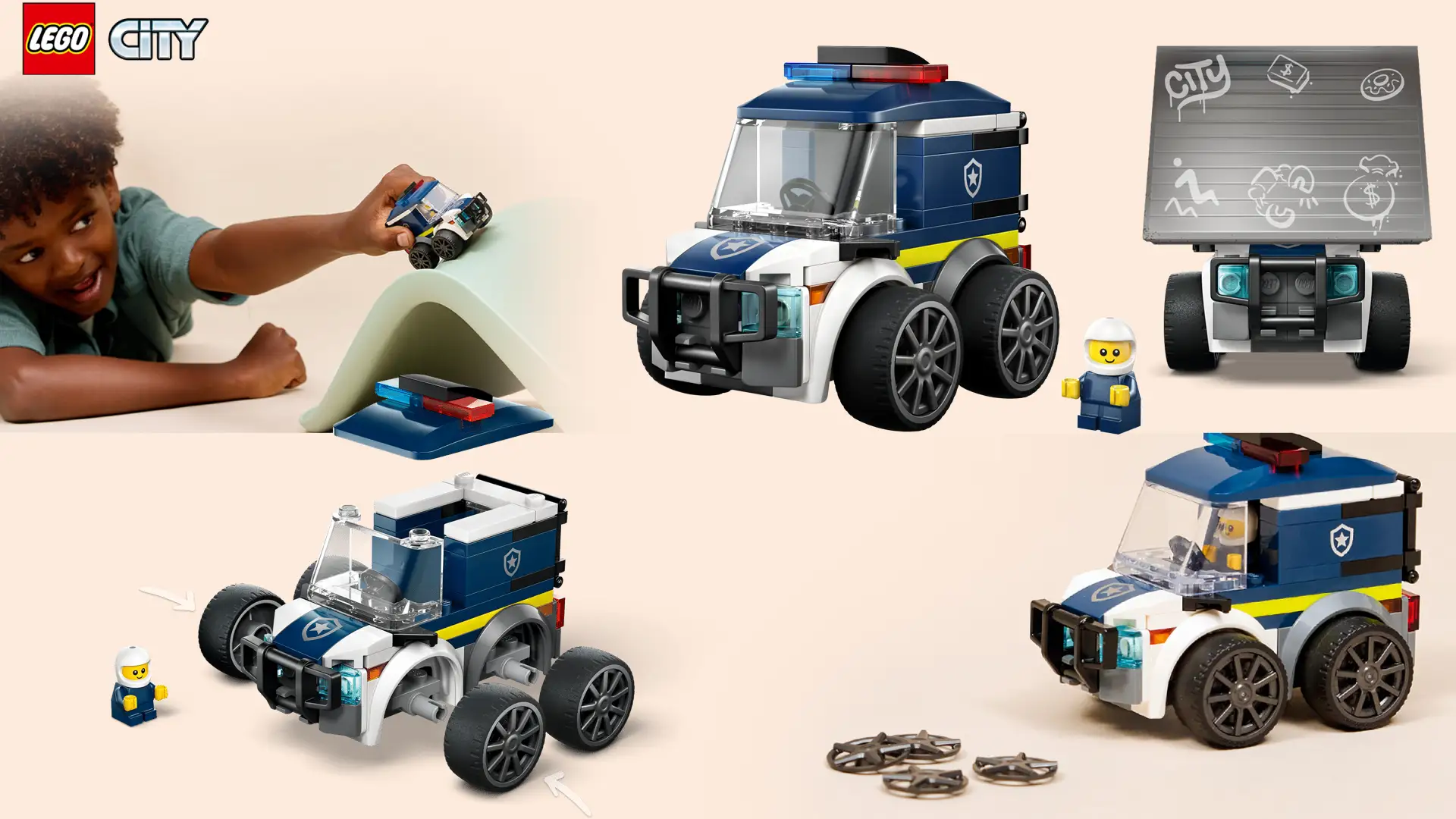 بنر دسکتاپ lego city police truck model 60481