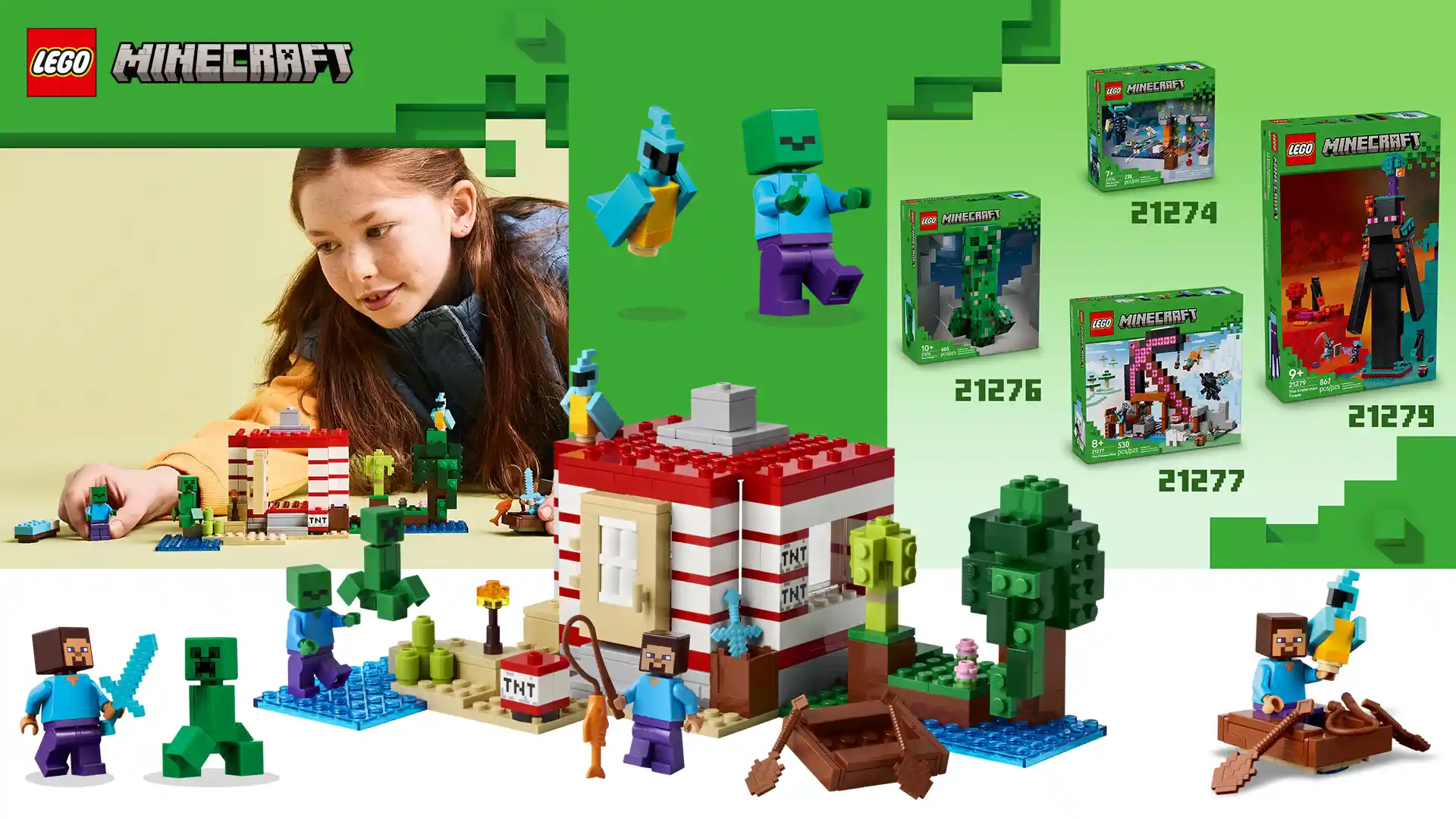 بنر اصلی دسکتاپ LEGO Minecraft The TNT Jungle House