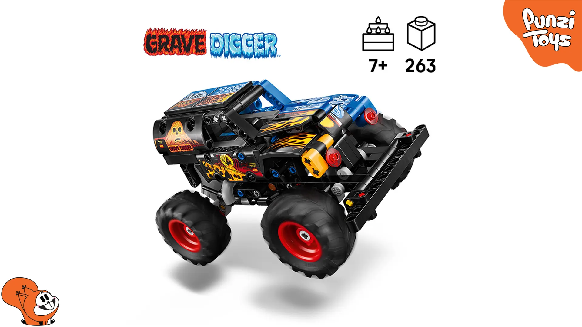 لگو تکنیک مدل 42219 مانستر Jam Grave Digger آتش و یخ