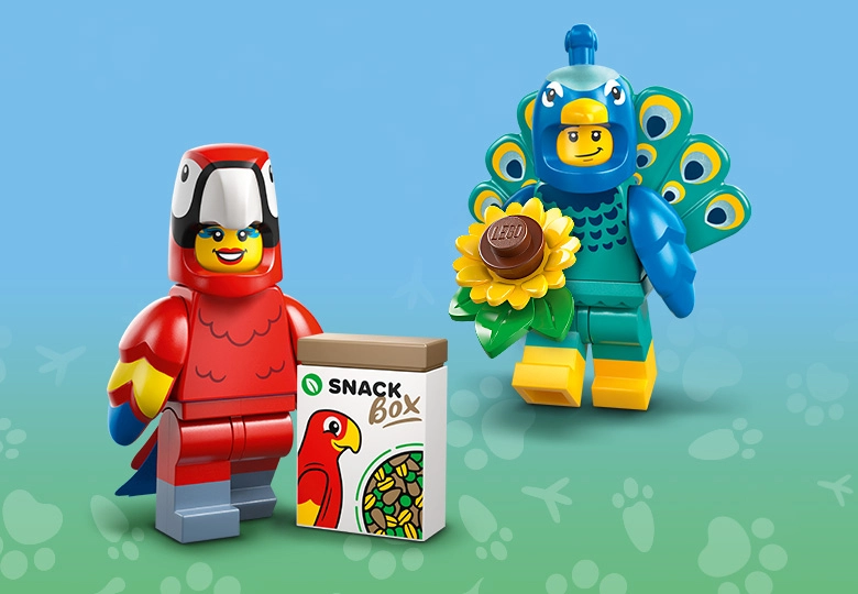 عکس طوطی و طاووس Minifigures Animals Series 28