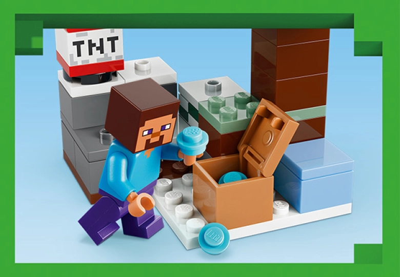 عکس ماجراجویی استخراج معدن ماینکرافت LEGO Minecraft Steve's Taiga Adventure