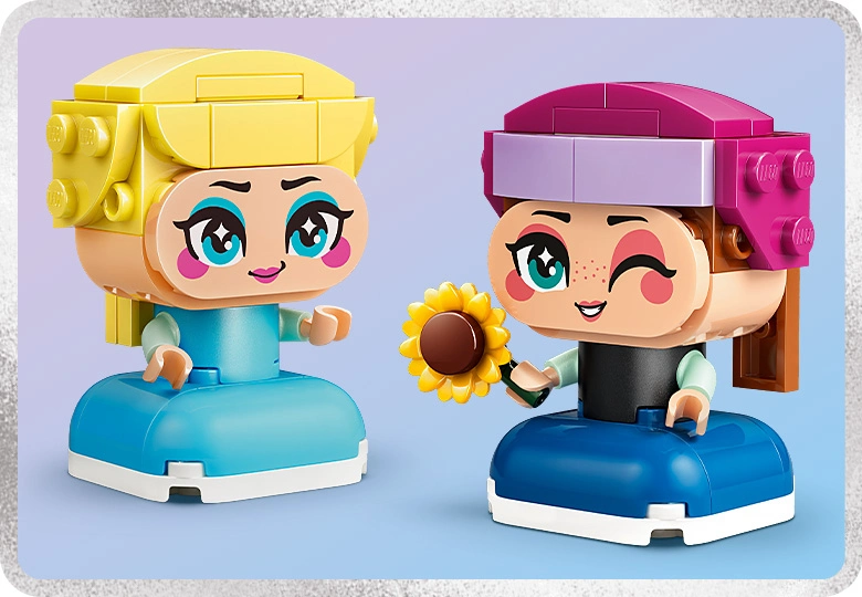 پوزهای مختلف LEGO Disney Mini Anna & Elsa
