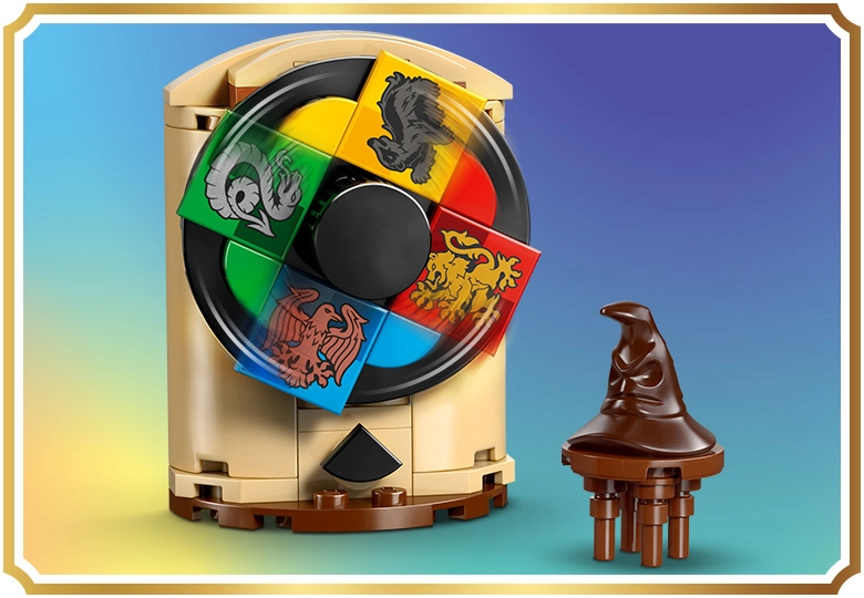 چرخ گروه بندی جادویی Lego Harry Potter Hogwarts Castle Sorting Hat Ceremony
