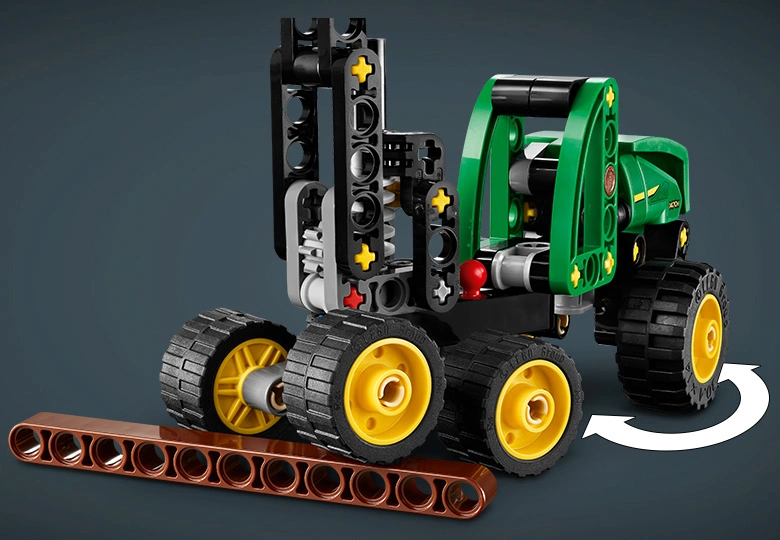 عکس فرمان و سیستم تعلیق LEGO Technic John Deere 1470H Wheeled Harvester