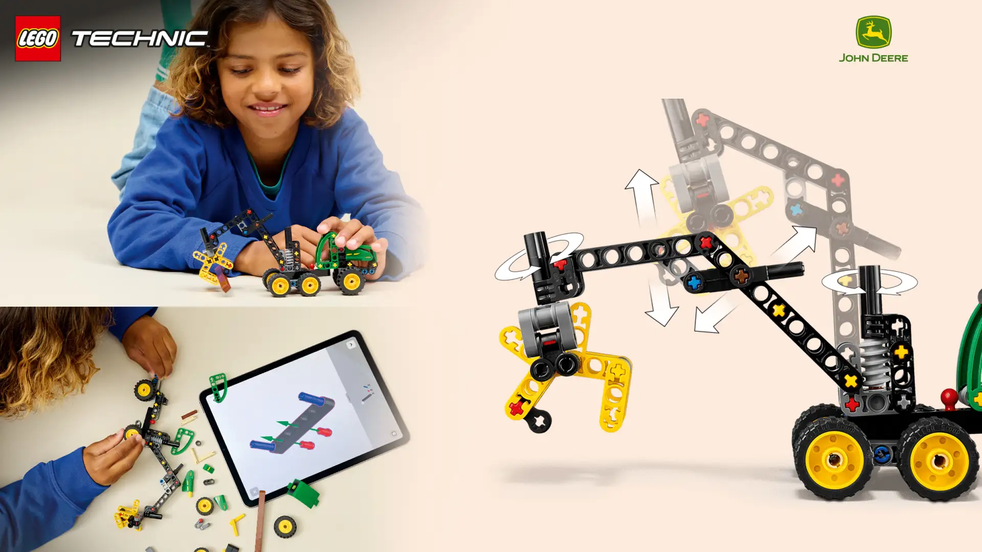 بنر اصلی دسکتاپ LEGO Technic John Deere 1470H Wheeled Harvester 42218