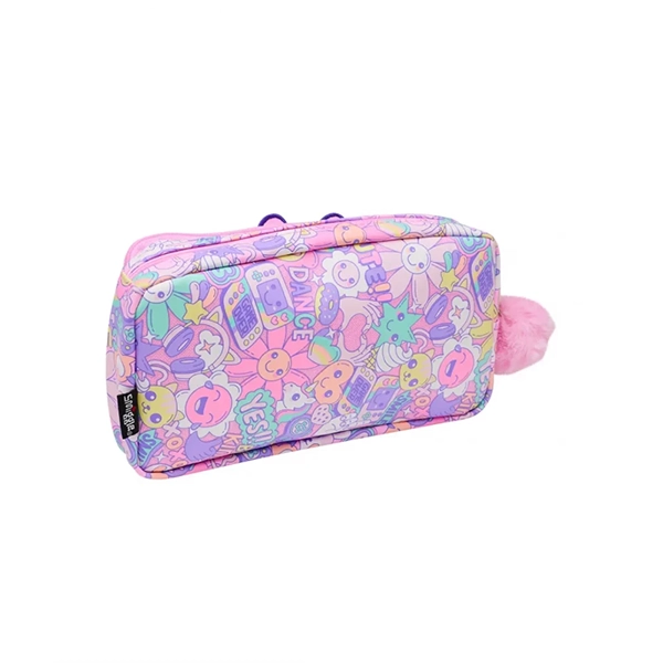 جامدادی دو زیپ اسمیگل Smiggle طرح گل Flower رنگ صورتی