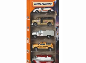 بسته پنجعددی ماشین فلزی Matchbox MBX Rescue IV کد JBX32
